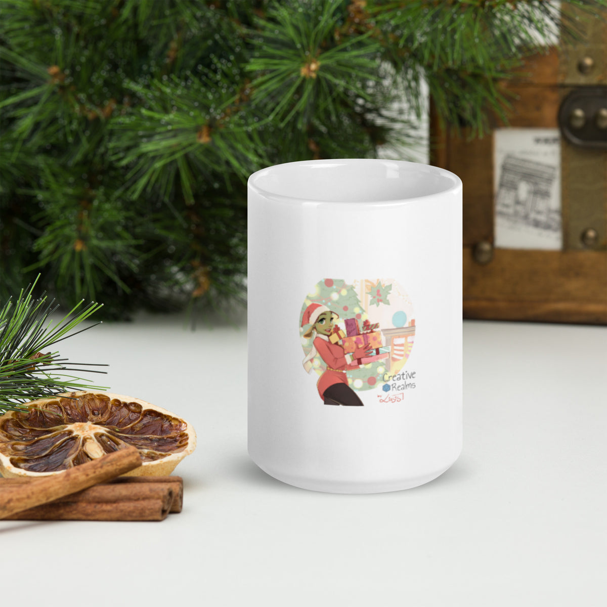 Geschenke-Goblin - Weiße, glänzende Tasse