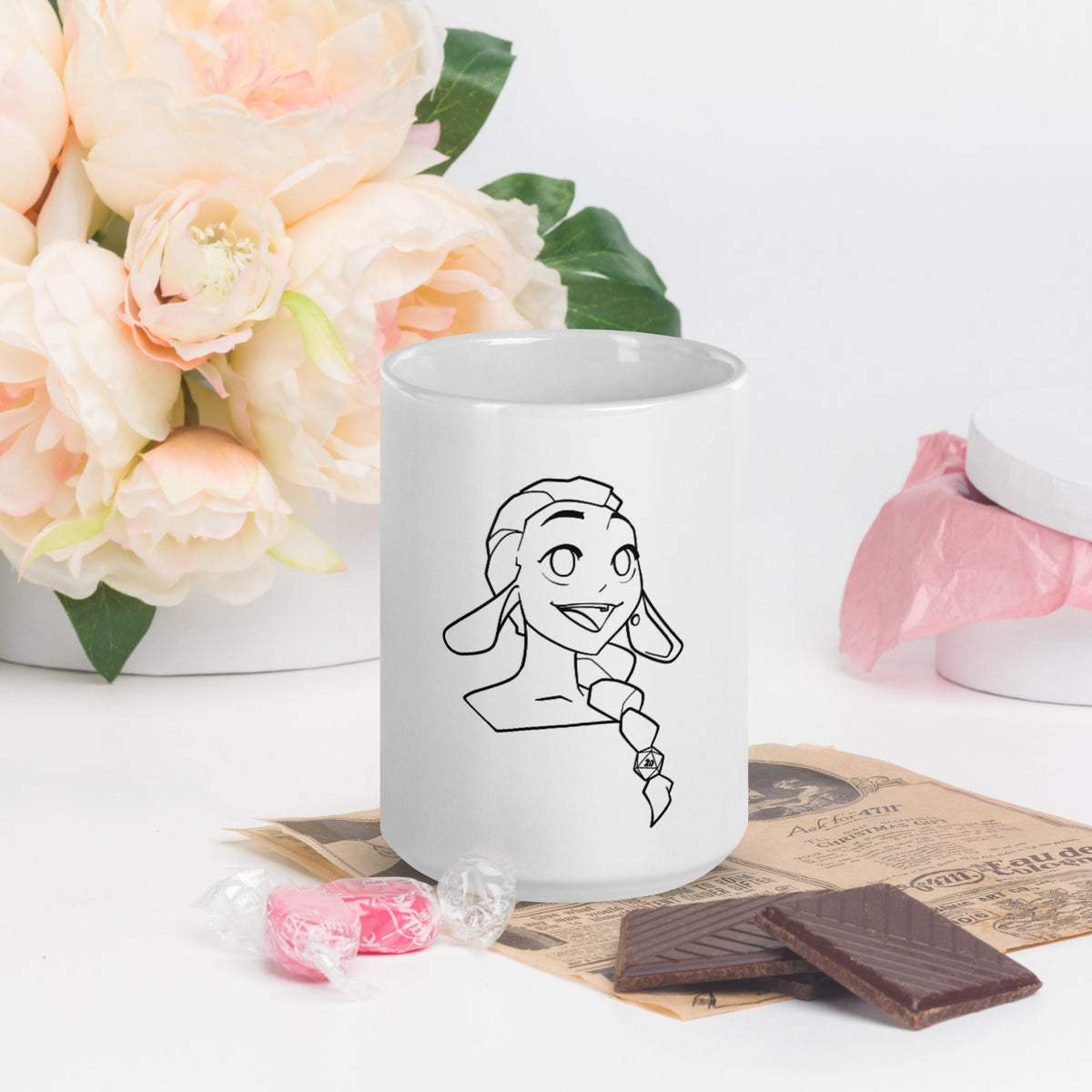 Goblin Girl 1 - Weiße, glänzende Tasse
