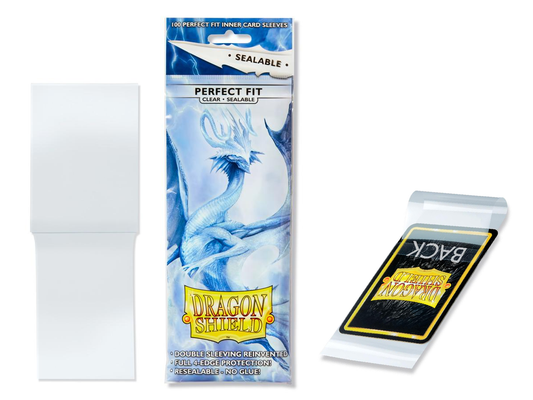 Dragon Shield Standard Perfect Fit Sealable Sleeves - Clear (100 Sleeves)