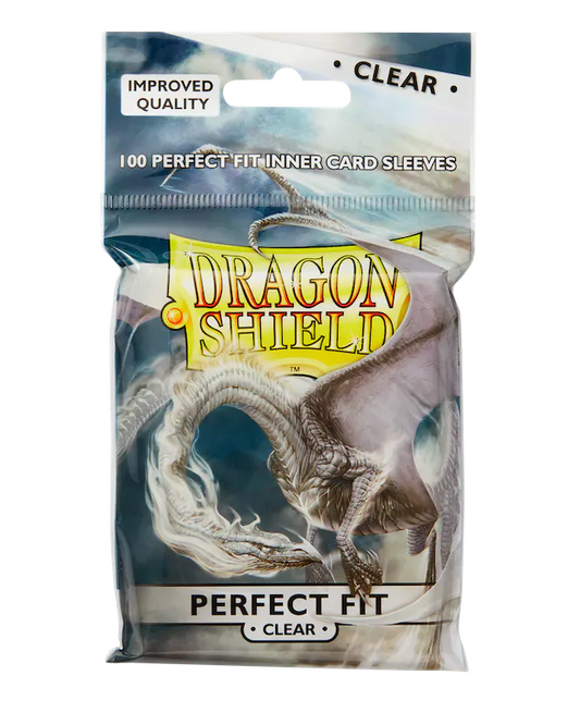 Dragon Shield Standard Perfect Fit Sleeves - Clear/Clear (100 Sleeves)