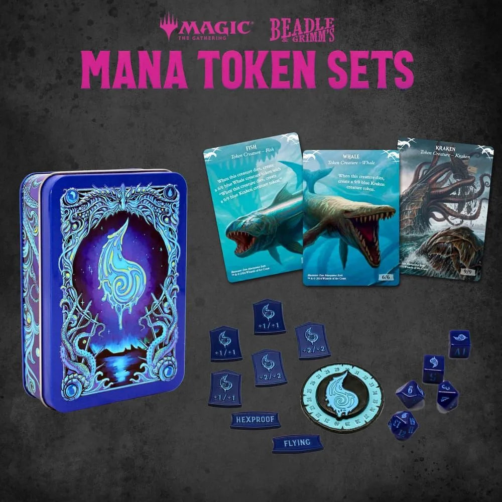 Magic the Gathering - Dice and Token Pack - Blue Mana