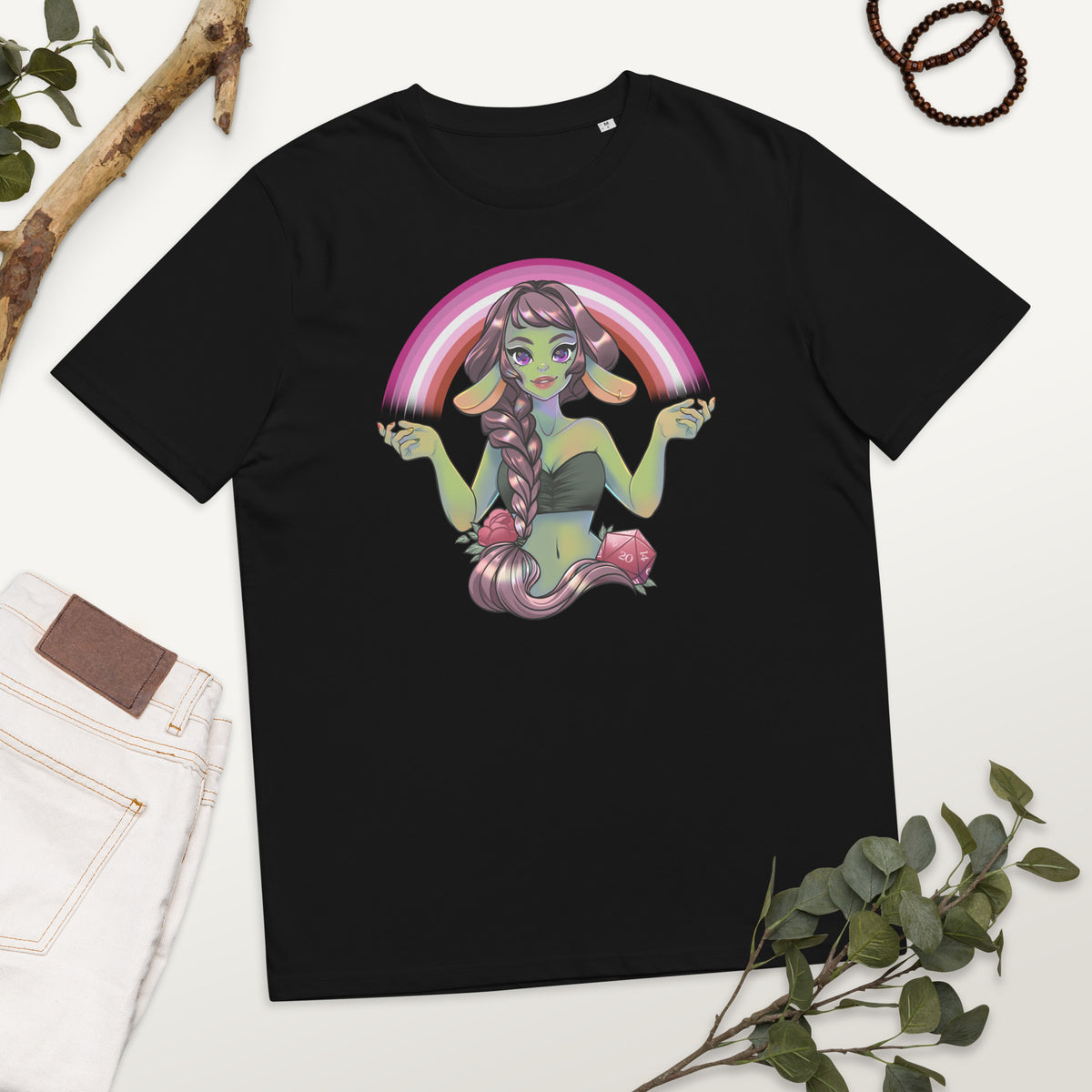 Pride Goblin - Lesbian - Unisex-Bio-Baumwoll-T-Shirt