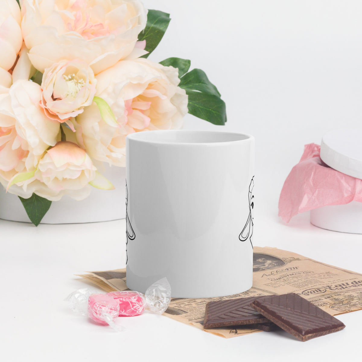 Goblin-Girl 2 - Weiße, glänzende Tasse