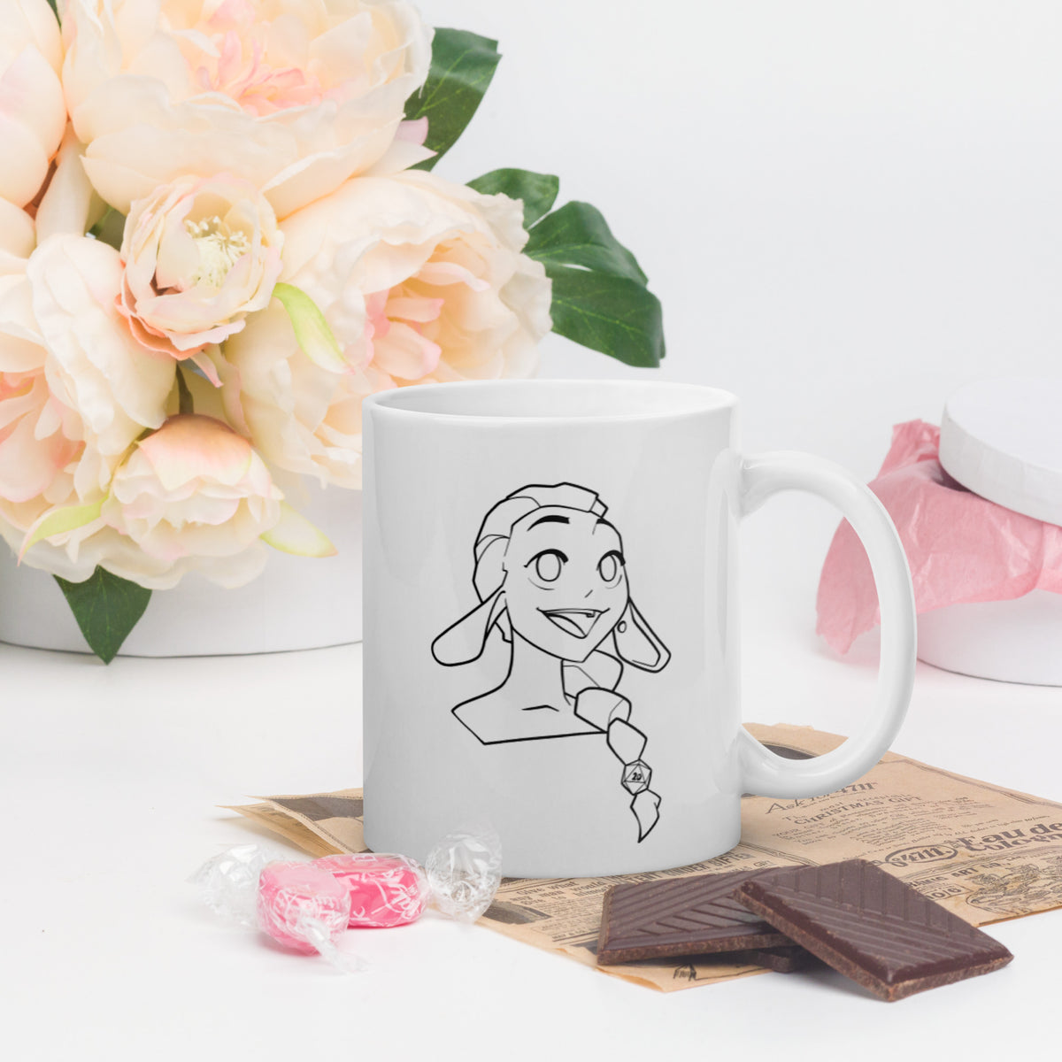 Goblin Girl 1 - Weiße, glänzende Tasse